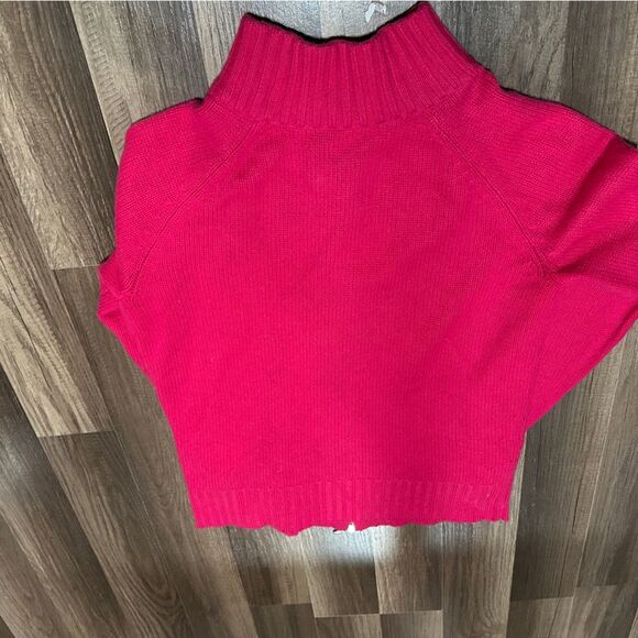 Lord & Taylor Fuchsia Zip-Up Cashmere Cardigan size S - Picture 3 of 8